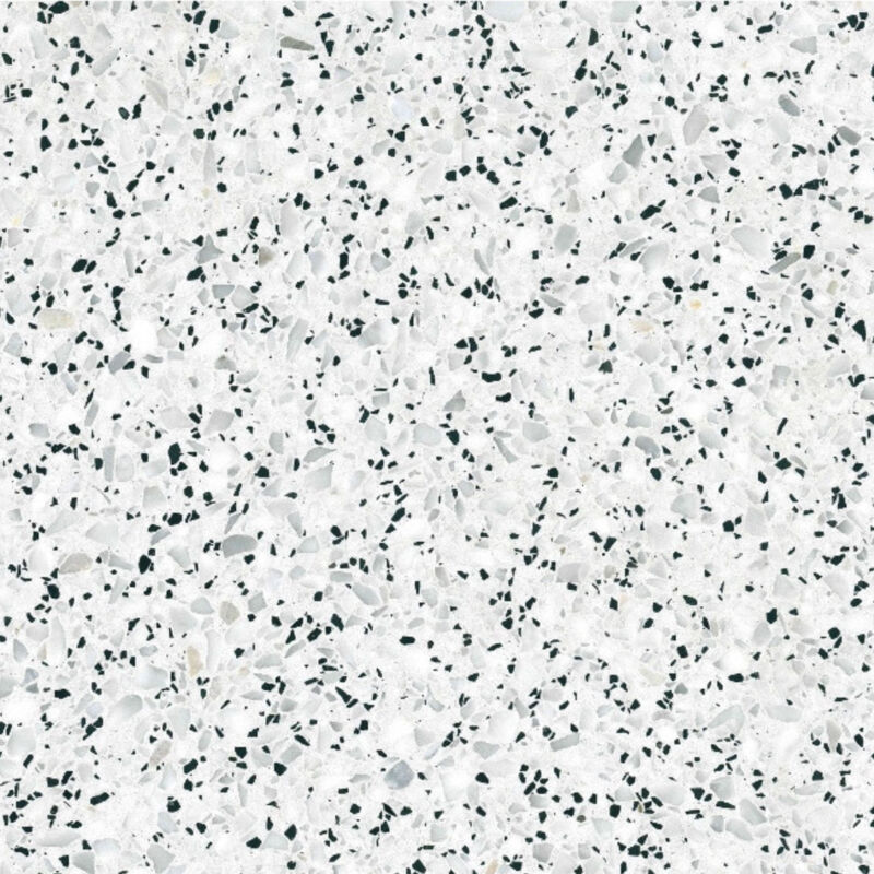 Véritable Carreau Terrazzo fond blanc inclusions gris Esco 30x30 cm boîte de 0.72m2 Satiné Gioia Materia