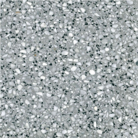 Véritable Carreau Terrazzo fond gris inclusions blanc PIRA 60x60 cm boîte de 0.72m2 Satiné - Gioia Materia