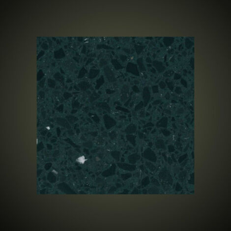 Véritable Carreau Terrazzo fond noir inclusions noir et blanc NERO EBANO 30x30 cm boîte de 0.72m2 Satiné - Gioia Materia