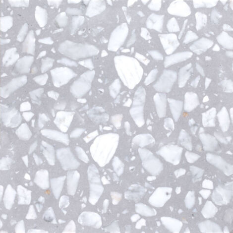Véritable Carreau Terrazzo GRIGIO MODERNO - collection TRADIZIONE 60x60 cm boîte de m2 Bouchardé - Gioia Materia
