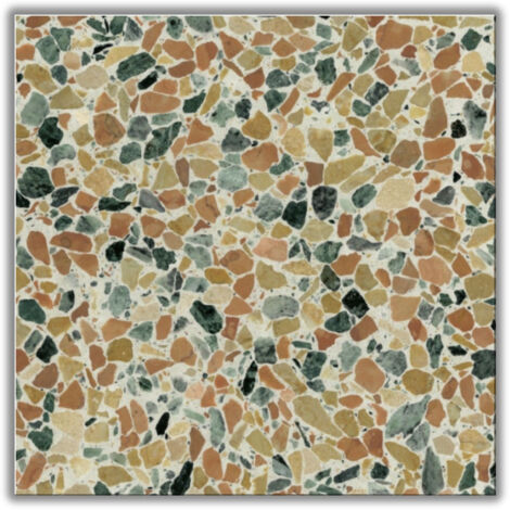 Véritable Carreau Terrazzo SIENA 40x40 cm boîte de 0.96m2 Adouci - Gioia Materia
