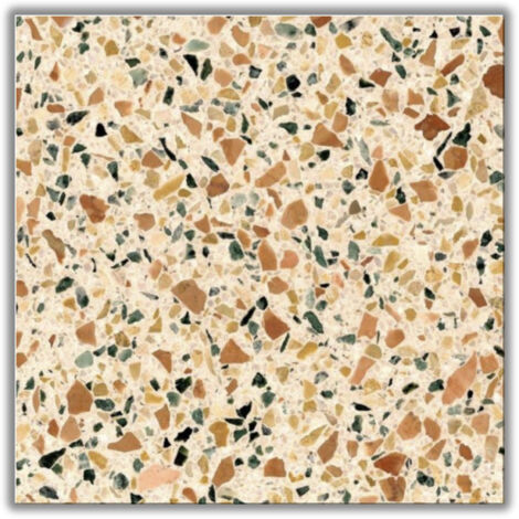 Véritable Carreau Terrazzo TRIESTE 40x40 cm boîte de 0.96m2 Adouci - Gioia Materia