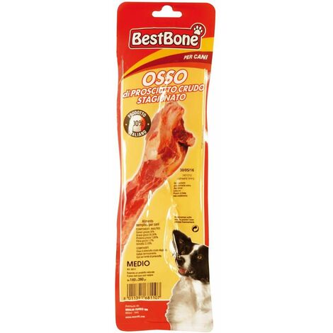 Véritable os de jambon cru de taille moyenne pour chiens