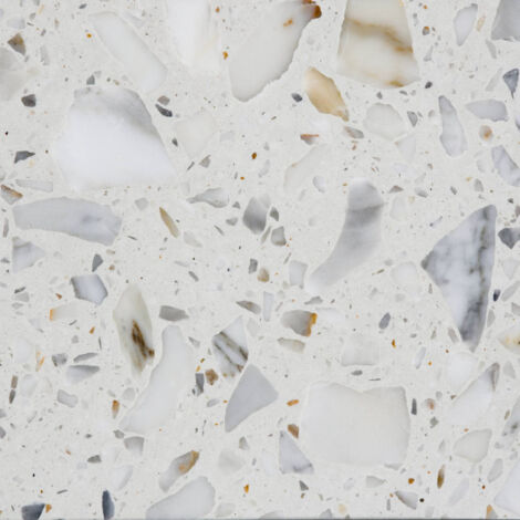 Véritable Plinthes pour Carreau Terrazzo BIANCO NACAR - collection TRADIZIONE -  - Plinthe 60x7 cm boîte de  ml - Gioia Materia Plinthe 60x7 cm boîte de m2 Brossé - Gioia Materia