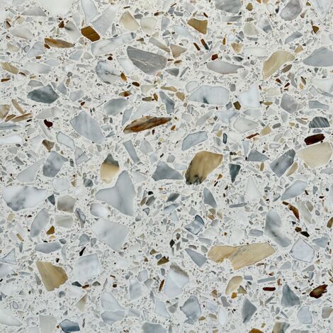 Véritable Terrazzo 12 mm - Calacatta - Adouci - 60x60x1,2cm