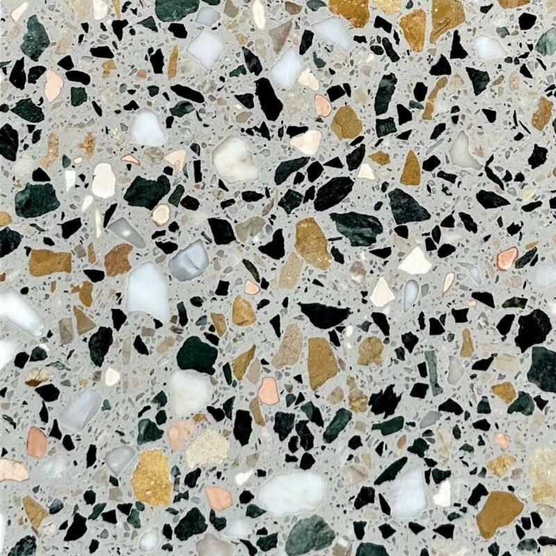 Stone By Stone - Véritable Terrazzo 12 mm - Multicolor - 60x60 - Adouci - (0,36 m²)