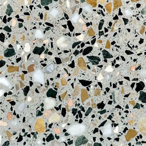 Véritable Terrazzo 12 mm - Multicolor - Adouci - 60x60x1,2cm