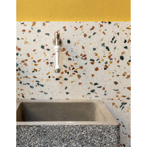 Véritable Terrazzo 20 mm - Stracciatella - Adouci - 60x60x2cm