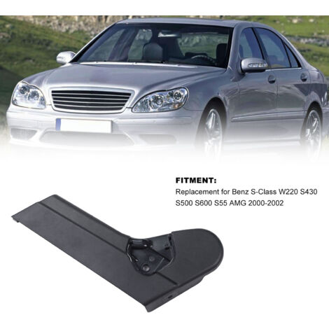 Verkleidungsabdeckung links für den Fahrersitz, dekorativ, schwarz, ABS für Mercedes-Benz S-Klasse W220 (2000-2002)