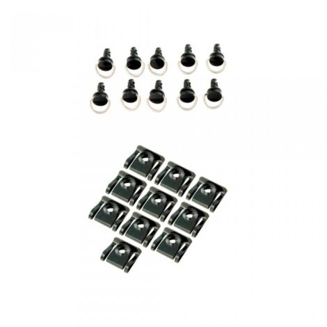 Verkleidungsschraube und -klammer 1/4 Drehung schwarz Ø5mm x