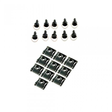 Verkleidungsschraube und -klammer 1/4 Drehung schwarz Ø5mm x