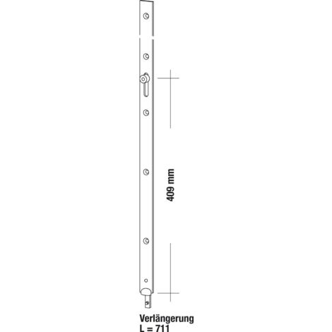 Verlängerung F. Secury L=711 MM Silber
