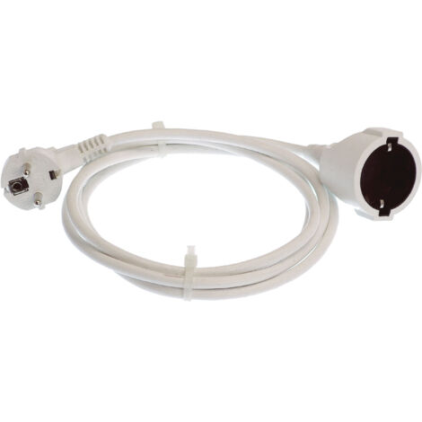 Verlängerung mit Winkelstecker 3m weiß H05VV-F 3G1,5 IP20