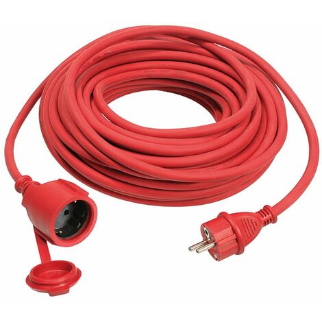 Verlängerungskabel 10 Meter - Baustellen Qualität H07RN-F 3G1,5 ROT, 60271