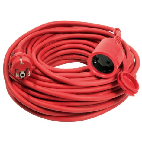 Verlängerungskabel 20 m Außenbereich IP44 Rot H05RR-F 3G1,5