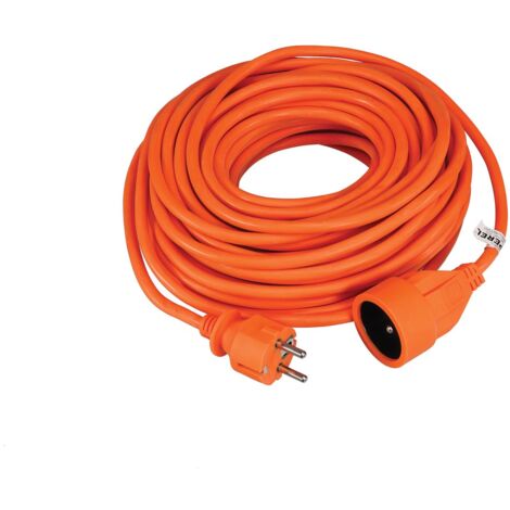 VERLÄNGERUNGSKABEL - 20 m - ORANGE - 3G1.5 - STECKER-TYP E (FRANZÖSISCHES SYSTEM)