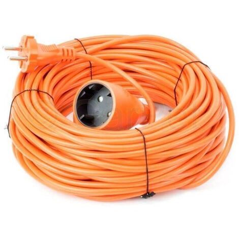 Strom Verlängerungskabel Schuko Kabel Verlängerung orange verschiedene Längen 