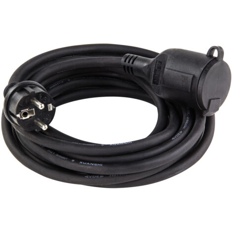 Verlängerungskabel 5 Meter H07RN-F 3x1,5mm² schwarz IP44