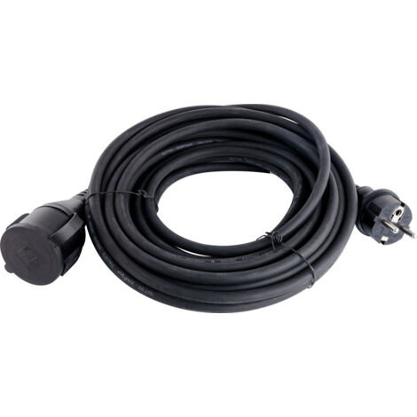 Verlängerungskabel Außen 10 m H05RR-F 3G1,5mm², schwarz Verlängerungskabel