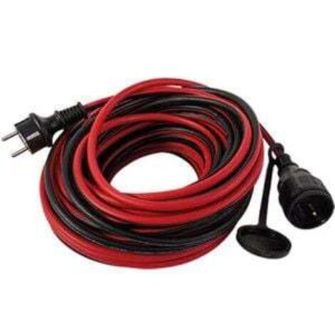 Verlängerungskabel Außen Safeline 10 m H05RR-F 3G1,5 mm², rot schwarz Verlängerungskabel