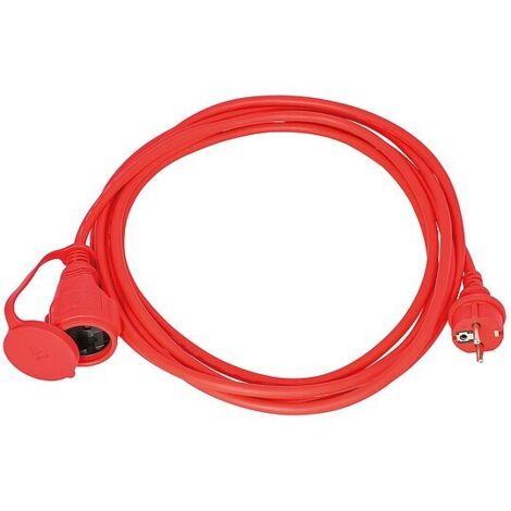 Verlängerungskabel Gummi H05RR-F 3x1,5 mm², 5m, rot