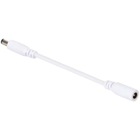 VERLÄNGERUNGSKABEL MIT DC-STECKER/-BUCHSE - 2 m - WEIß