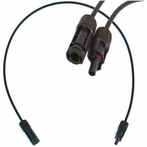 Verlängerungskabel Solarkabel 4mm² 1m schwarz MC4 Solarstecker Solarmodul 15818