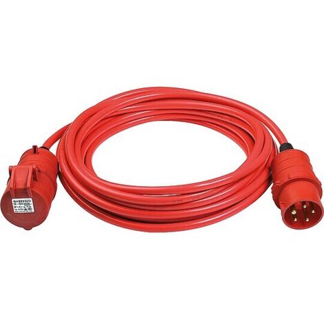 Verlängerungsleitung Typ CEE Super-Solid-Leitung XYMM IP44 - Kabellänge - 10 m - Signalrot