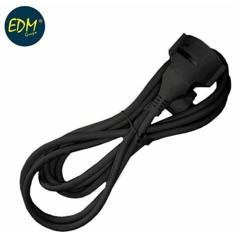 Verlängerungsschlauch 3x1,5mm T/TL 1m Schwarz EDM