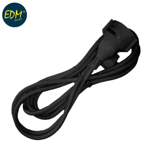 Verlängerungsschlauch 3x1,5mm T/TL 1m Schwarz EDM