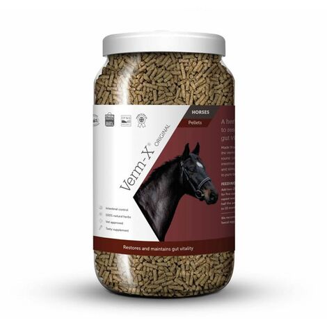 Verm-X Herbal Pellets For Horses & Ponies - 1.5 Kg Tub - HP1.5
