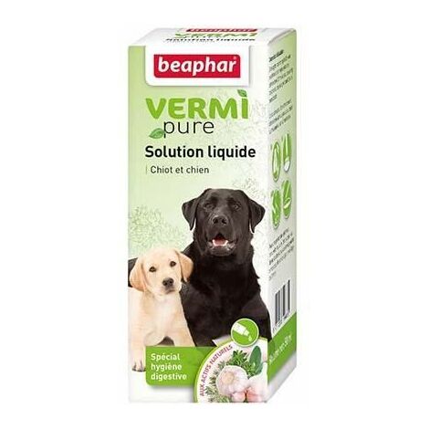 Vermipure, solution liquide spécial hygiène digestive chiot et chien - 50 ml