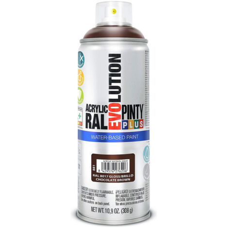 Vernice a base acqua PintyPlus Evolution - RAL 8017 Cioccolato intenso 520cc