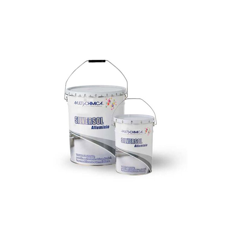 Multichimica 2 X Silversol Alluminio Vernice Impearmibilizzante Ter...
