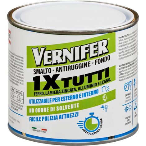 VERNICE ANTIRUGGINE ACRILICA 'VERNIFER 1 X TUTTI' Ml. 500 - grigio peltro antichizzato (4611)
