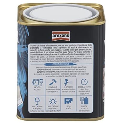 Vernice antiruggine tinte brillanti vernifer 750 ml Arexons