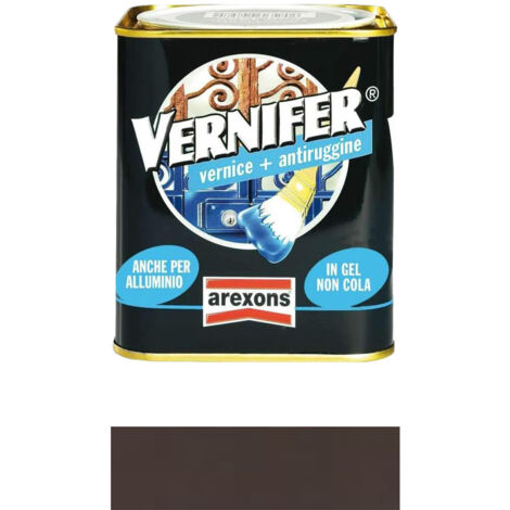 Vernice Antiruggine Vernifer Brillante Satinata Metallizzata Interno Esterno - Colore: Marrone Daino Satinato