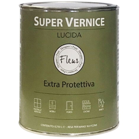 Vernice di Finitura Trasparente Fleur Finish Monocomponente - Finitura: Lucida - Formato: 750 ml