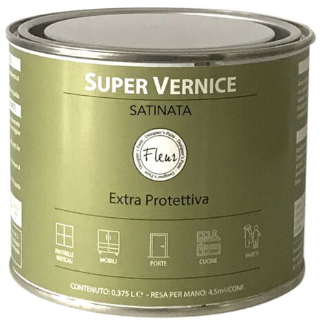 Vernice di Finitura Trasparente Fleur Finish Monocomponente - Finitura: Satinata - Formato: 375 ml