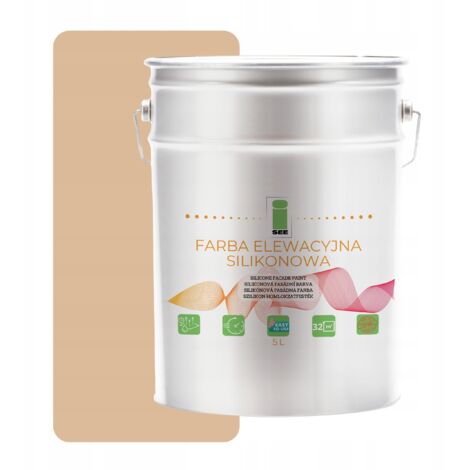 VERNICE PER FACCIATE AL SILICONE BEIGE 5L PERMEABILE AL VAPORE + ANTI-ALGA