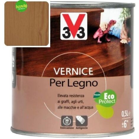 Vernice per legno lt 0,50 noce scuro brillante