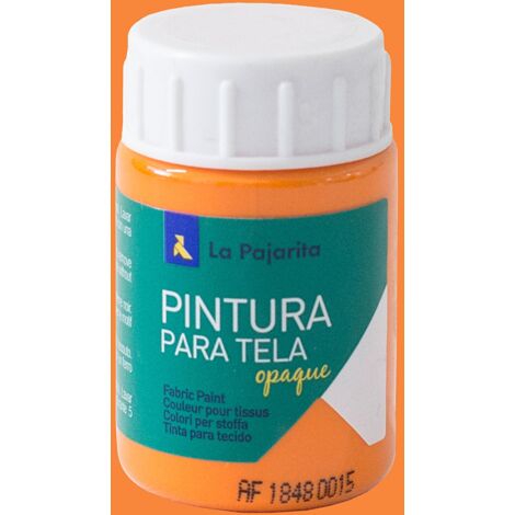 Vernice per tessuto Opaque To-05 arancione 35 ml La Pajarita, pittura ad applicazione diretta su tela