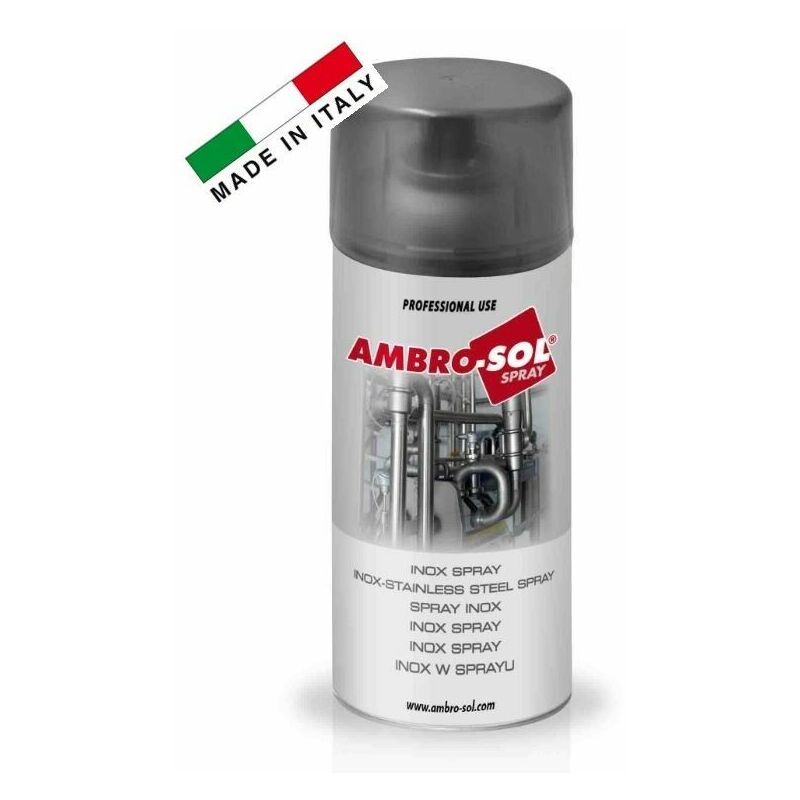 Image of Vernice rivestimento zincante spray zinco inox 400ml Ambro-sol made in italy