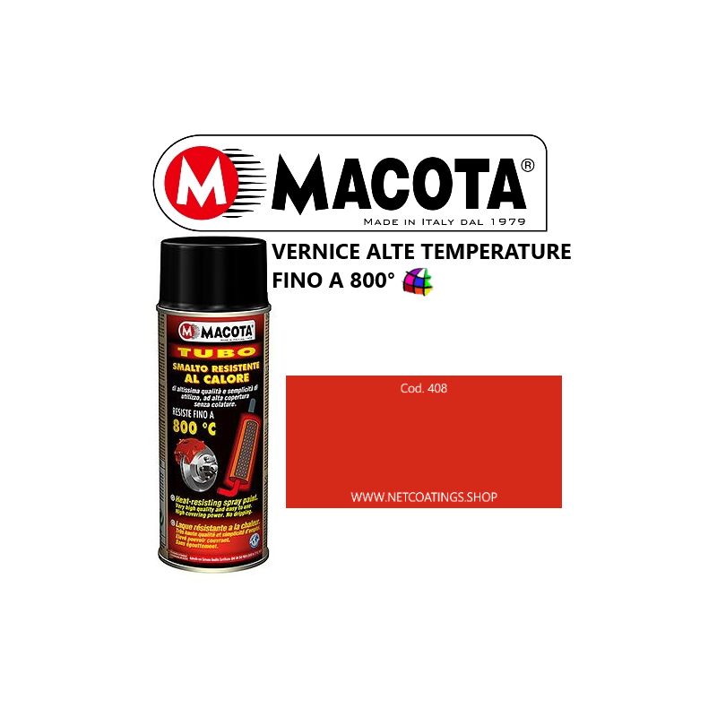 vernice spray alte temperature pinze freni marmitte tubo auto moto 800 macota 08404