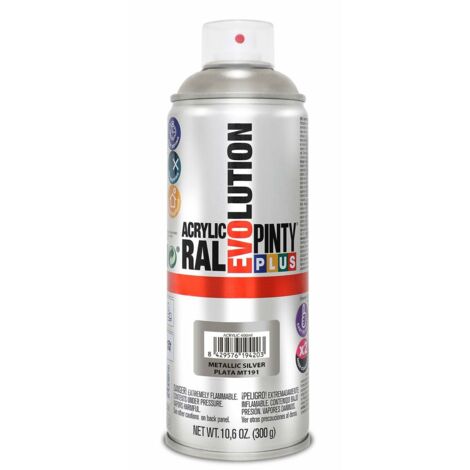 Vernice spray metallizzata PintyPlus Evolution - Argento 520cc MT191