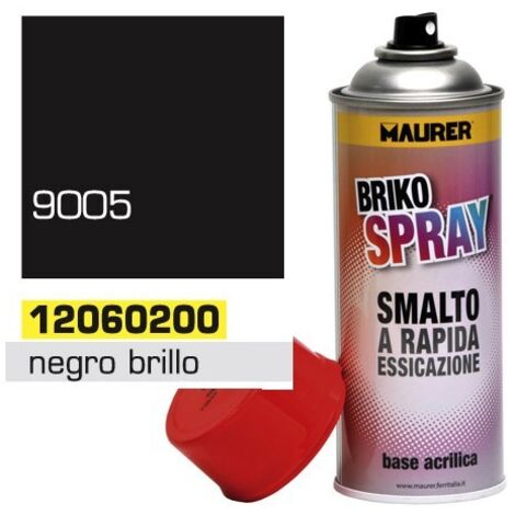 Vernice spray nero profondo lucido 400 ml.