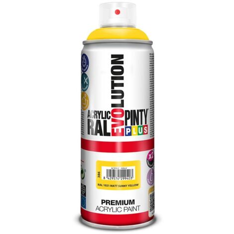Vernice Spray PintyPlus Evolution 520cc RAL1021 Giallo Sole Opaco