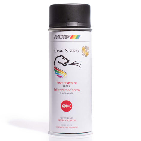 Vernice spray resistente al calore CRAFTS Nero termico 690C