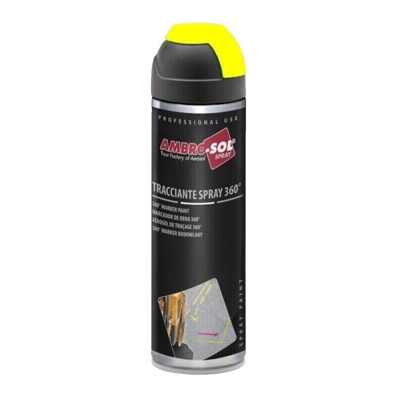 Image of Ambro-sol - Vermice Tracciante Marker - Giallo Fluorescente Spray 360° da 500 ml