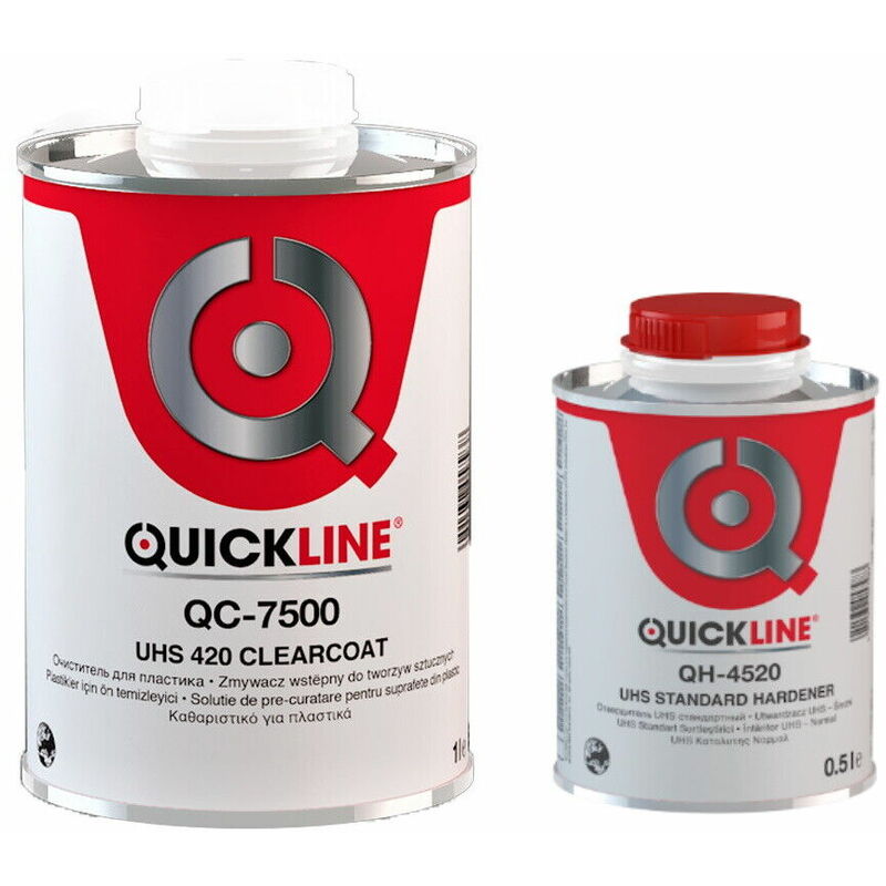 Quickline - Vernice trasparente acrilico lt1 + catalizzatore qc7500+qh4520 500ml